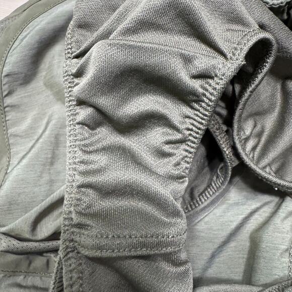 Nike Shorts Women S Green Olive Running Shorts Build In Briefs Side Pockets Gym - Picture 4 of 8